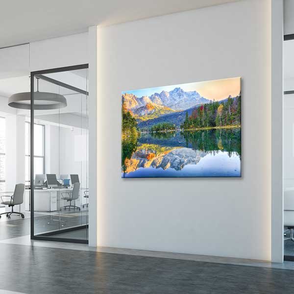 canvas-wall-art-13529-04 Dağ ve Göl Yansımaları Manzara Kanvas Tablo 13529