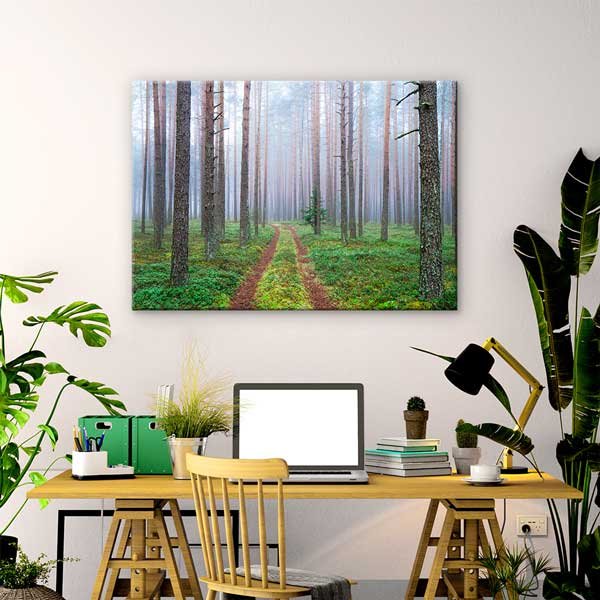 Sisli Orman Yolu Manzara Kanvas Tablo 13538