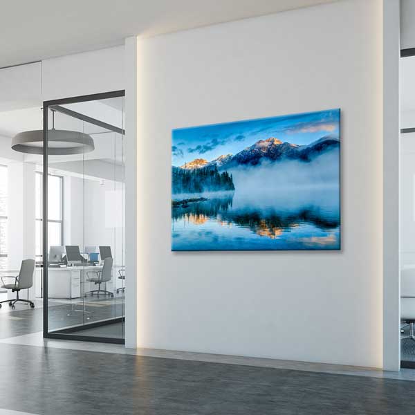 Sisli Göl ve Dağ Yansıması Manzarası Kanvas Tablo 13578