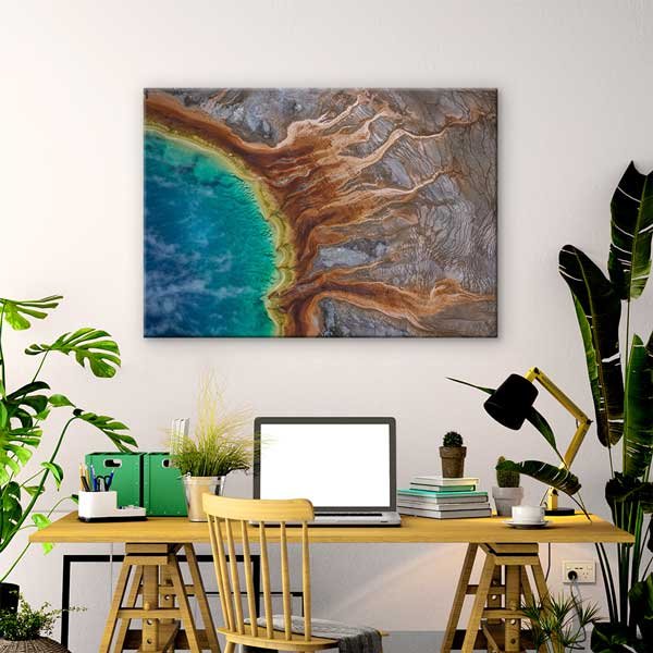 Soyut Doğa Deseni ve Turkuaz Su Görünümü Fotoğraf Sanatı Kanvas Tablo 13623