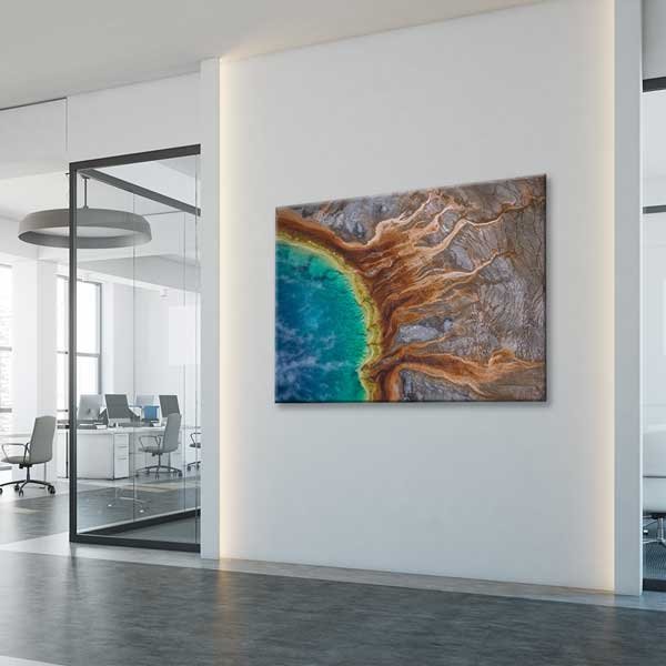 Soyut Doğa Deseni ve Turkuaz Su Görünümü Fotoğraf Sanatı Kanvas Tablo 13623