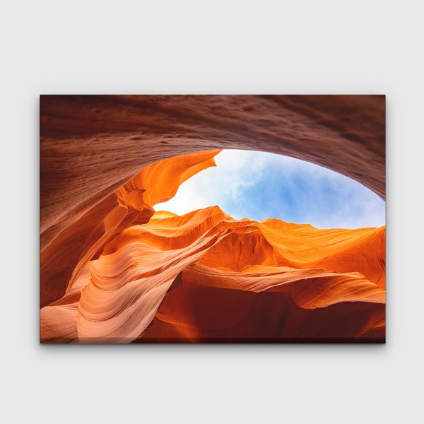 canvas-wall-art-13637-00 Dalgalı Kanyon Kaya Oluşumu Çöl Manzarası Duvar Tablosu 13637