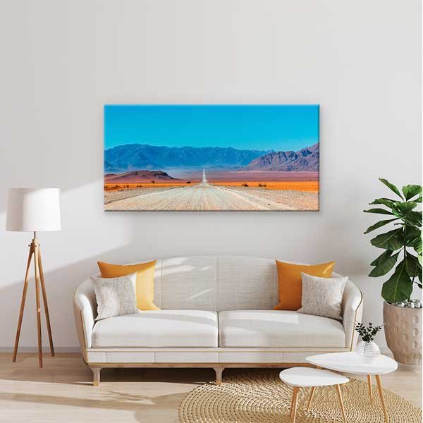 Çöl Yolu ve Dağ Manzarası Kanvas Tablo – 13642
