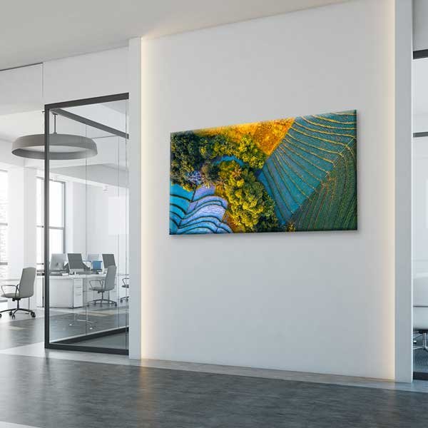 Teraslı Tarım Alanları Havadan Görünüm Kanvas Tablo – 13647