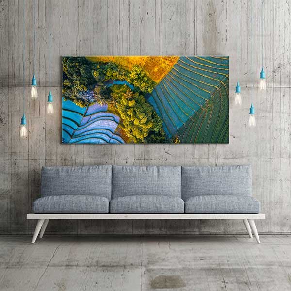 Teraslı Tarım Alanları Havadan Görünüm Kanvas Tablo – 13647
