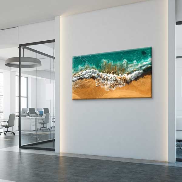 Deniz Dalgaları ve Kum Sahil Manzara Kanvas Tablo – 13662