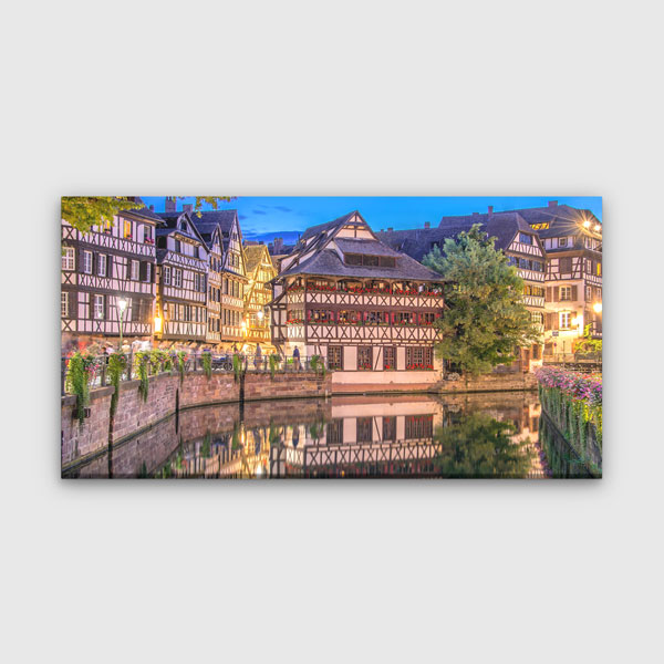 Strasbourg Petit France Panoramik Şehir Manzarası Kanvas Tablo – 13671