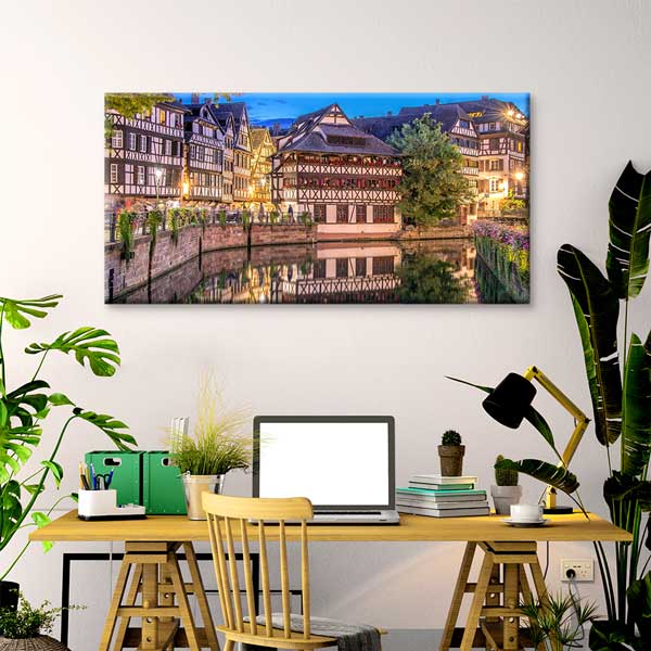 Strasbourg Petit France Panoramik Şehir Manzarası Kanvas Tablo – 13671