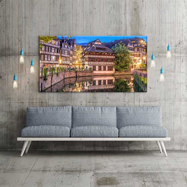 Strasbourg Petit France Panoramik Şehir Manzarası Kanvas Tablo – 13671