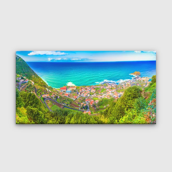 Madeira Sahil ve Şehir Panoramik Manzara Kanvas Tablo – 13677