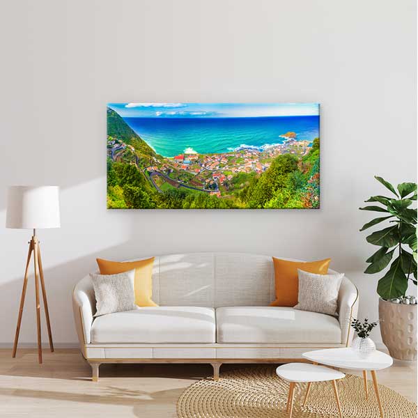 Madeira Sahil ve Şehir Panoramik Manzara Kanvas Tablo – 13677