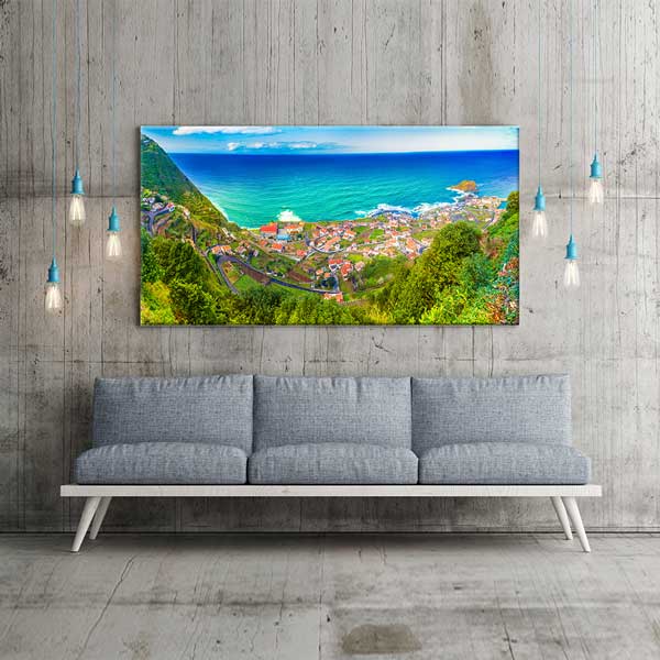 Madeira Sahil ve Şehir Panoramik Manzara Kanvas Tablo – 13677