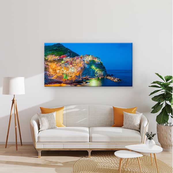 Manarola Cinque Terre Akşam Manzarası Kanvas Tablo – 13684