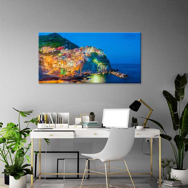 Manarola Cinque Terre Akşam Manzarası Kanvas Tablo – 13684