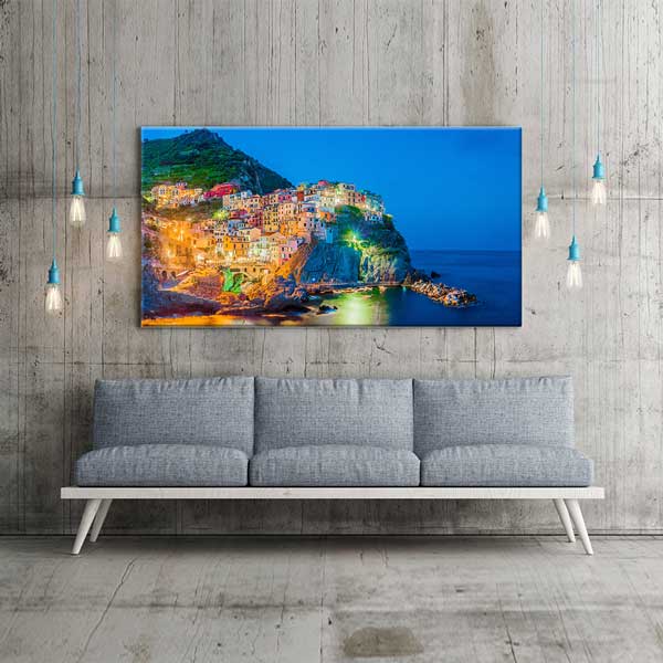 Manarola Cinque Terre Akşam Manzarası Kanvas Tablo – 13684