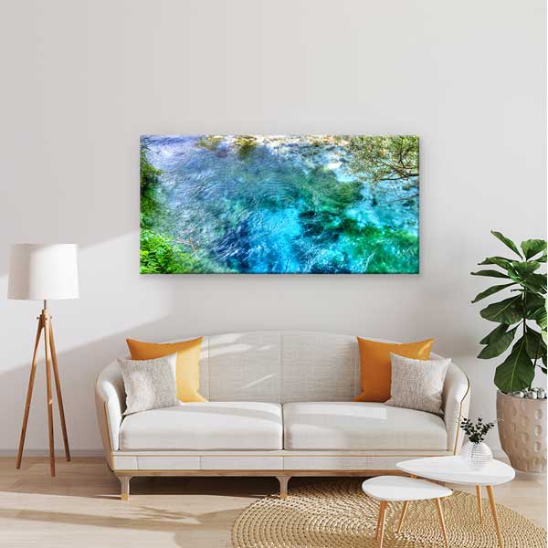 Blue Eye Doğal Kaynak Suyu Turkuaz Manzara Kanvas Tablo – 13701