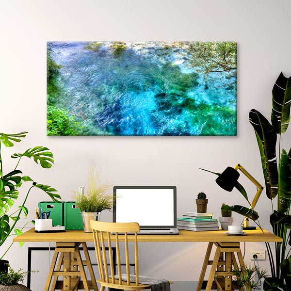 Blue Eye Doğal Kaynak Suyu Turkuaz Manzara Kanvas Tablo – 13701