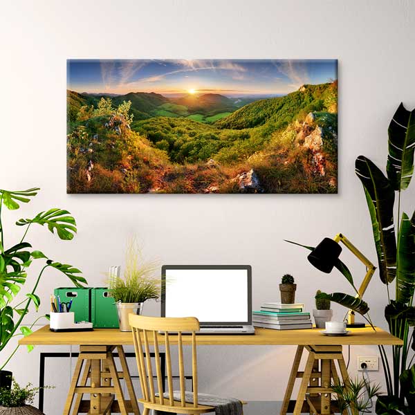 Gün Doğumu Dağ ve Vadi Manzarası Kanvas Tablo – 13713