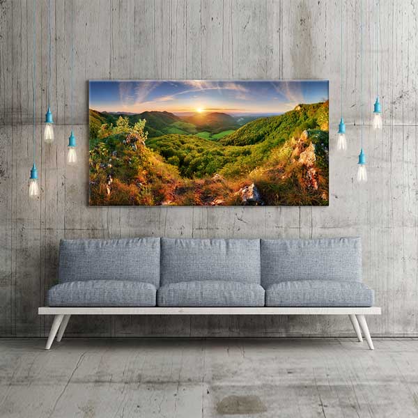 Gün Doğumu Dağ ve Vadi Manzarası Kanvas Tablo – 13713