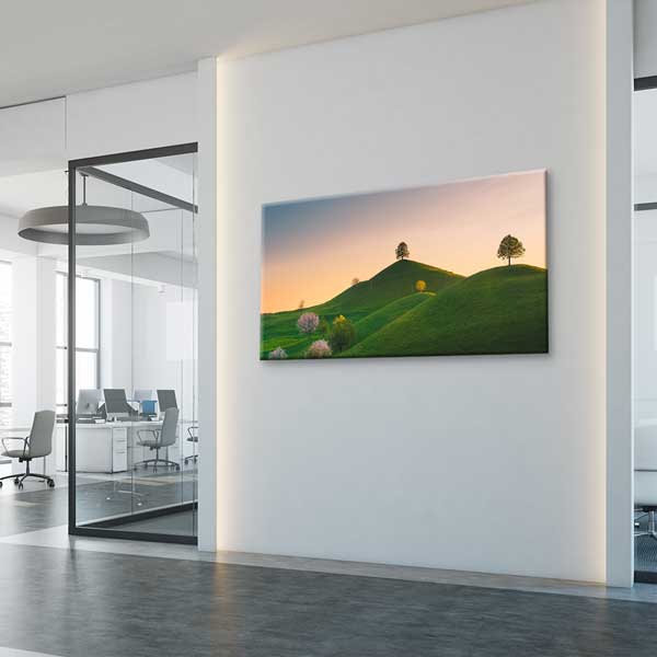 canvas-wall-art-13720-03 Yeşil Tepeler ve Gün Batımı Kanvas Tablo – 13720