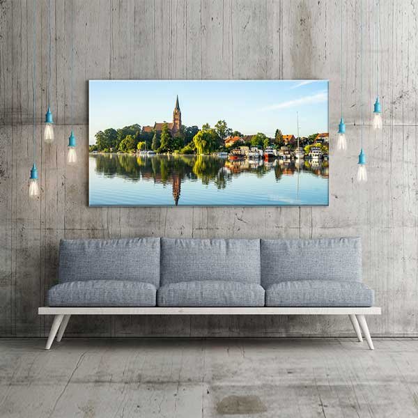 Göl Kenarı Avrupa Şehir Manzarası Kanvas Tablo – 13733