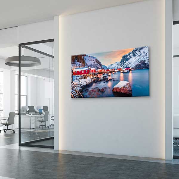 Norveç Kıyı Köyü Kış Manzarası Kanvas Tablo – 13737