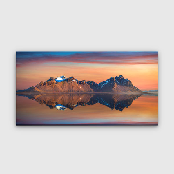 Gün Batımında Dağ Yansımaları Kanvas Tablo – 13740