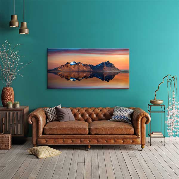 Gün Batımında Dağ Yansımaları Kanvas Tablo – 13740