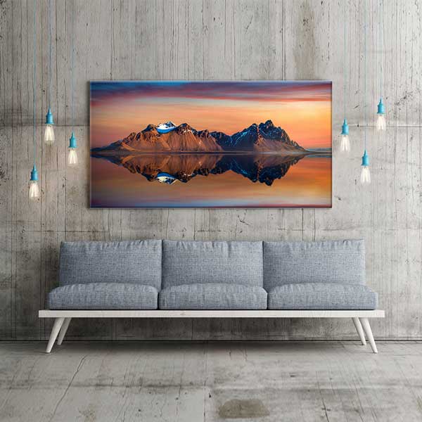 Gün Batımında Dağ Yansımaları Kanvas Tablo – 13740