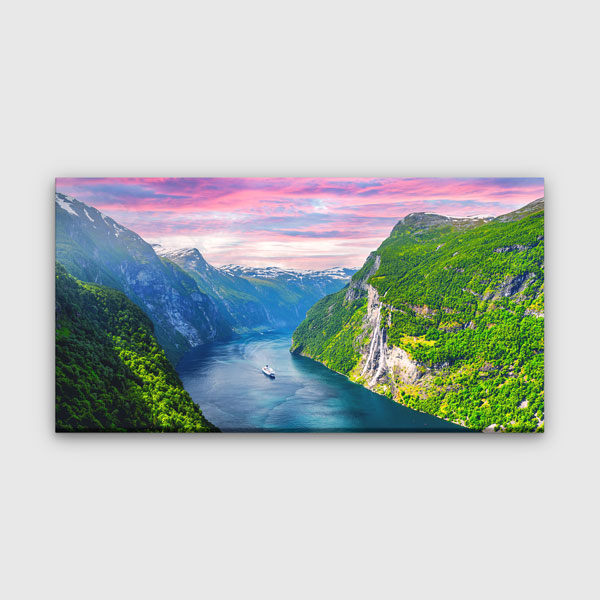 Fiyort Manzarası ve Gemi Yolculuğu Kanvas Tablo – 13744