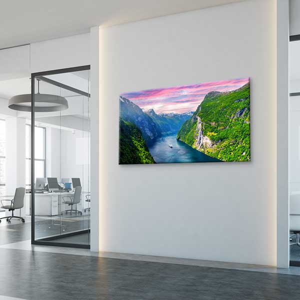 canvas-wall-art-13744-03 Fiyort Manzarası ve Gemi Yolculuğu Kanvas Tablo – 13744
