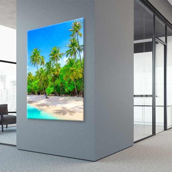 canvas-wall-art-13835-01 Tropikal Palmiye Sahili Kanvas Tablo 13835