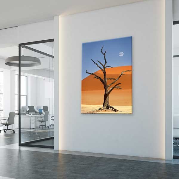 Çöl ve Kurumuş Ağaç Kanvas Tablo 13836