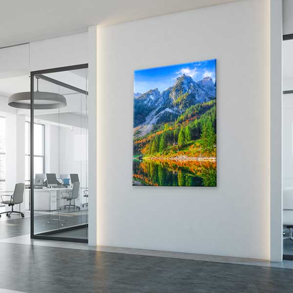 Dağ Orman Göl Yansıması Kanvas Tablo 13847