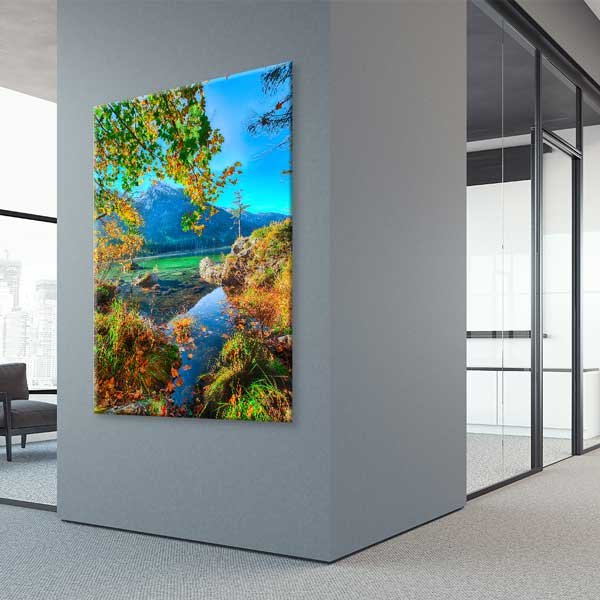 Göl Kenarı Doğa ve Dağ Manzarası Kanvas Tablo 13849