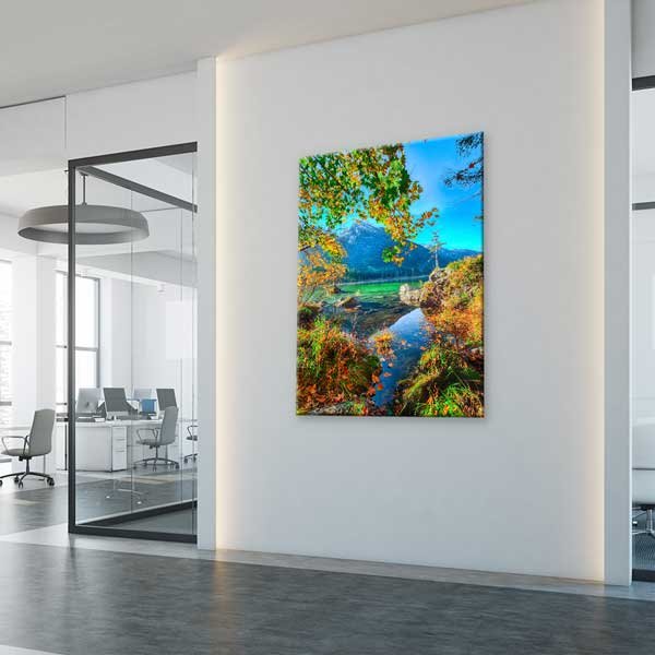 Göl Kenarı Doğa ve Dağ Manzarası Kanvas Tablo 13849