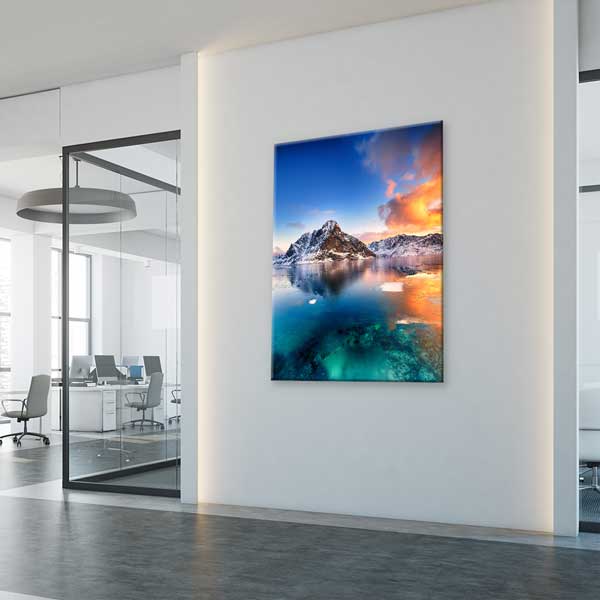 canvas-wall-art-13855-05 Karlı Dağlar ve Buzlu Deniz Manzarası Kanvas Tablo 13855