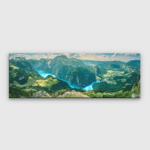 canvas-wall-art-13879-00 Dağ Manzarası ve Mavi Göl Kanvas Tablo 13879