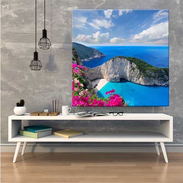 canvas-wall-art-13929-05 Akdeniz Turkuaz Koy Manzarası Kanvas Tablo – 13929