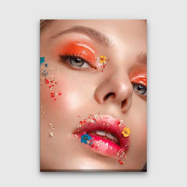 Çiçekli Makyaj Sanatı Kuaför Duvar Tablosu – 5674
