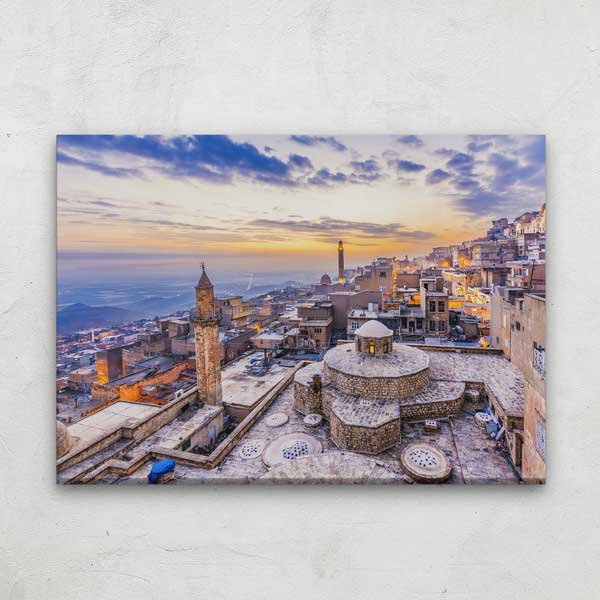 canvas-wall-decor-11986-00 Tarihi Anadolu Şehir Silueti Gün Batımı Kanvas Tablo 11986