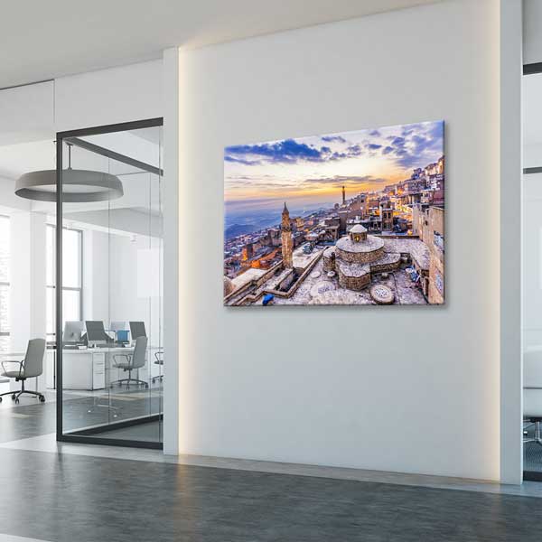 Tarihi Anadolu Şehir Silueti Gün Batımı Kanvas Tablo 11986