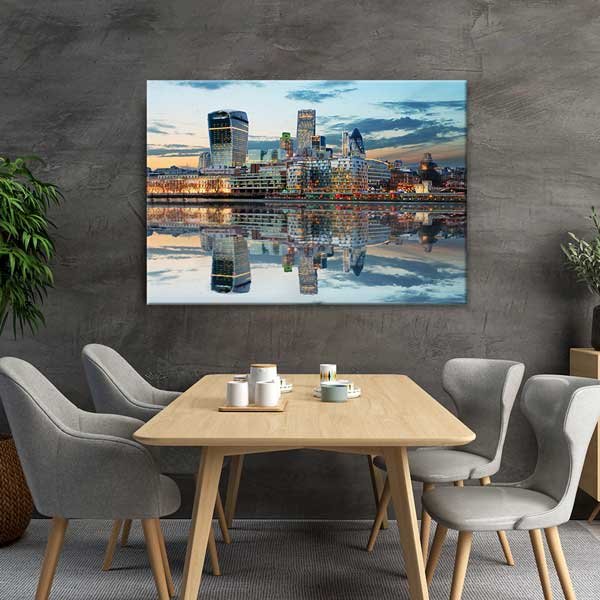 Londra Şehir Silueti Manzara Kanvas Tablo 13372