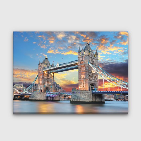 Londra Tower Bridge Gün Batımı Kanvas Tablo 13373