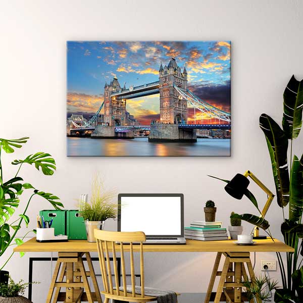 canvas-wall-decor-13373-02 Londra Tower Bridge Gün Batımı Kanvas Tablo 13373