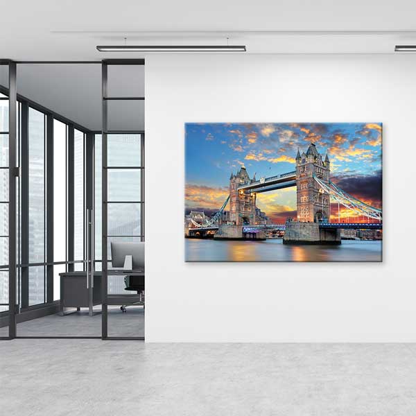 canvas-wall-decor-13373-04 Londra Tower Bridge Gün Batımı Kanvas Tablo 13373