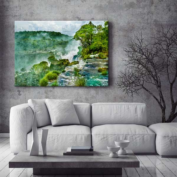 Sisli Şelale Manzarası Kanvas Tablo 13558