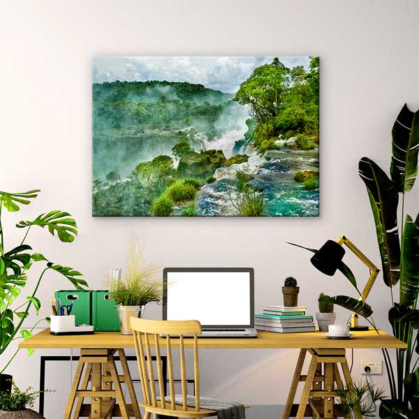 Sisli Şelale Manzarası Kanvas Tablo 13558
