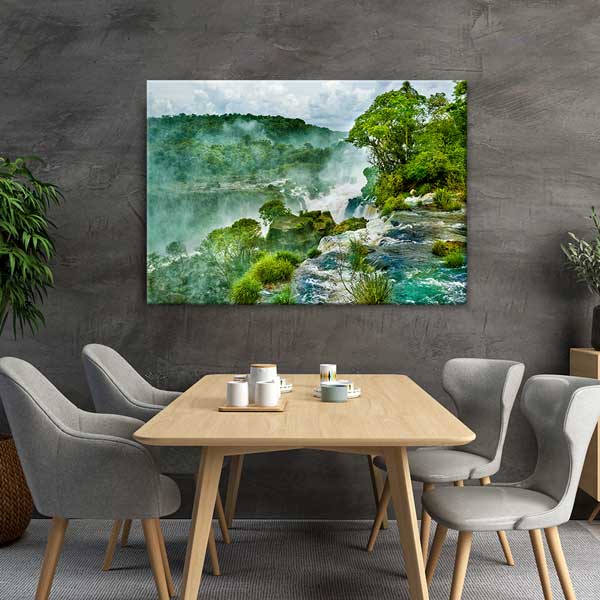 Sisli Şelale Manzarası Kanvas Tablo 13558