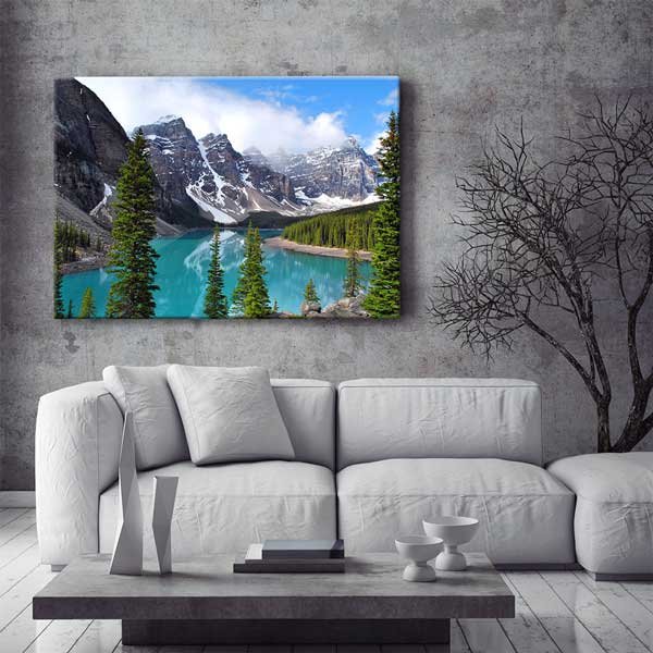 canvas-wall-decor-13574-01 Buzul Gölü ve Dağ Manzarası Kanvas Tablo 13574